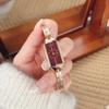 Ankola Red Fashion Simple Retro Rectangular Steel Belt Women'S Watch Women'S Small Watch Women