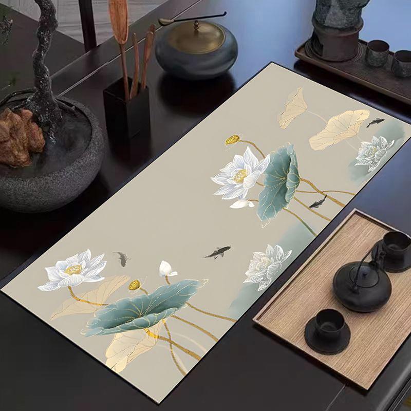 hinese-Style Tea Flag High-End Long Tablecloth Absorbent Quick-Drying Wash-Free Tea Towel for Home Use