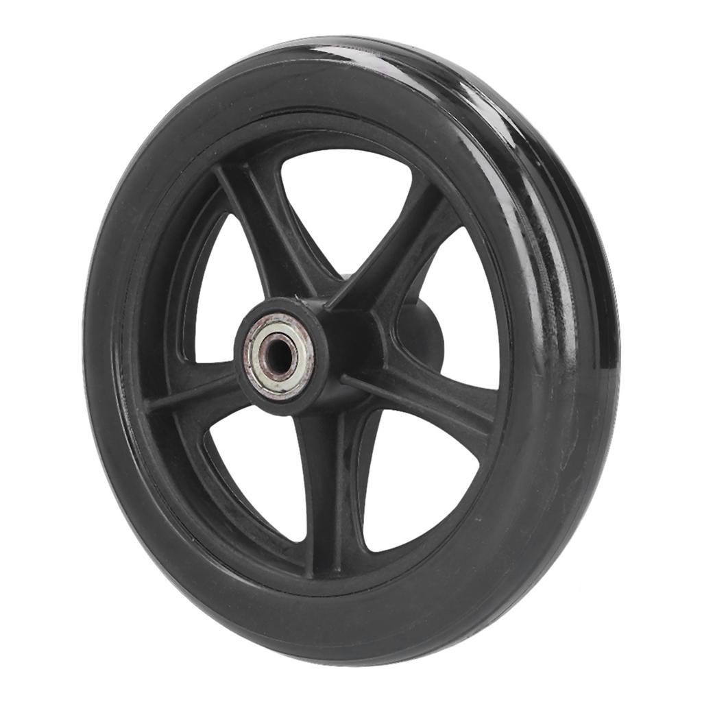 Wheelchair Wheel Replacement 16cm PU Walker Caster Accessory with Ball Bearing Black