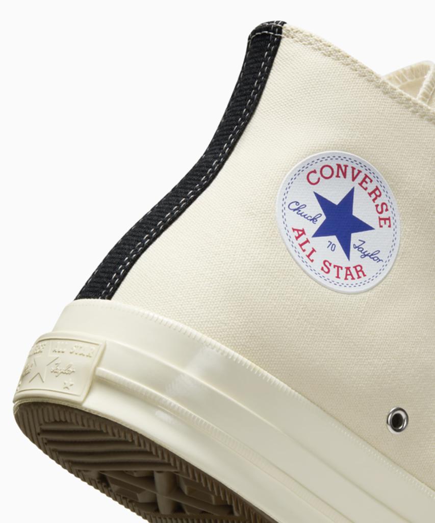 Converse X Comme Des Garçons Play Chuck 70 Egret A08792C