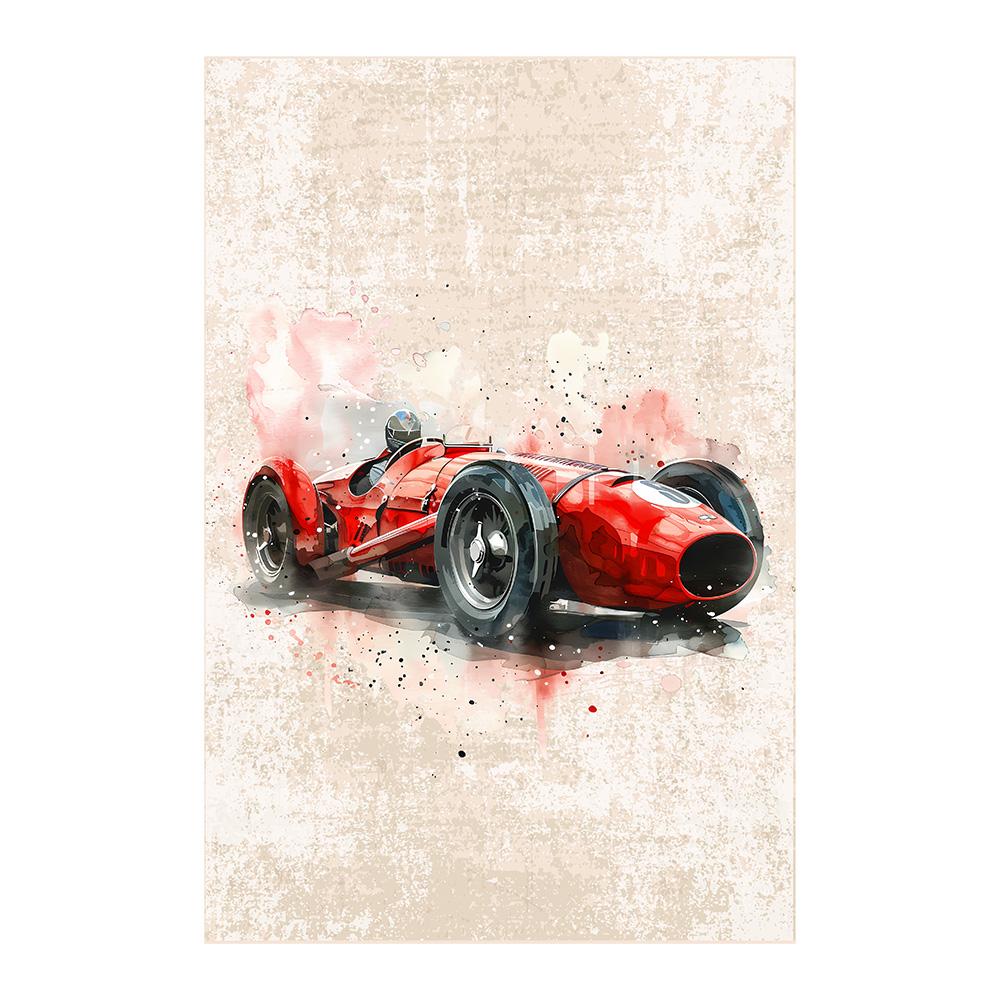 Retro F1 Racing Canvas Painting Poster Vintage Racing Car Wall Art Print for Home Decor