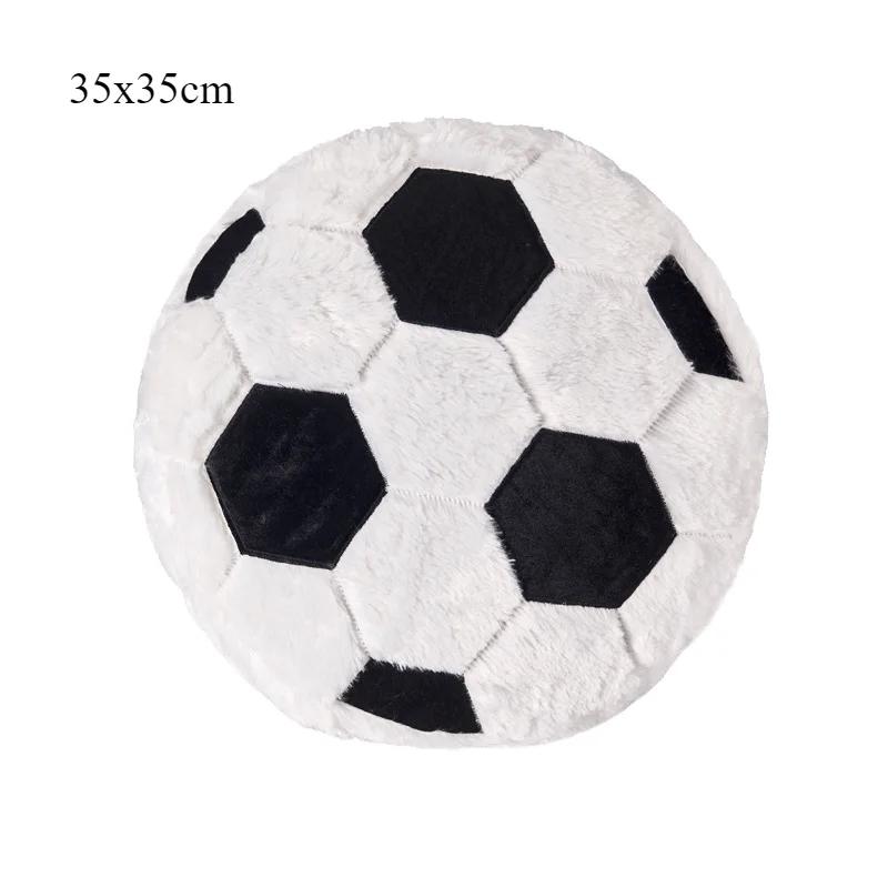 

Basketball-shaped Pillow Sports Plush Cushion Pillow Winter and Summer Style Gift for Boyfriend and Fan Football-shaped Mat