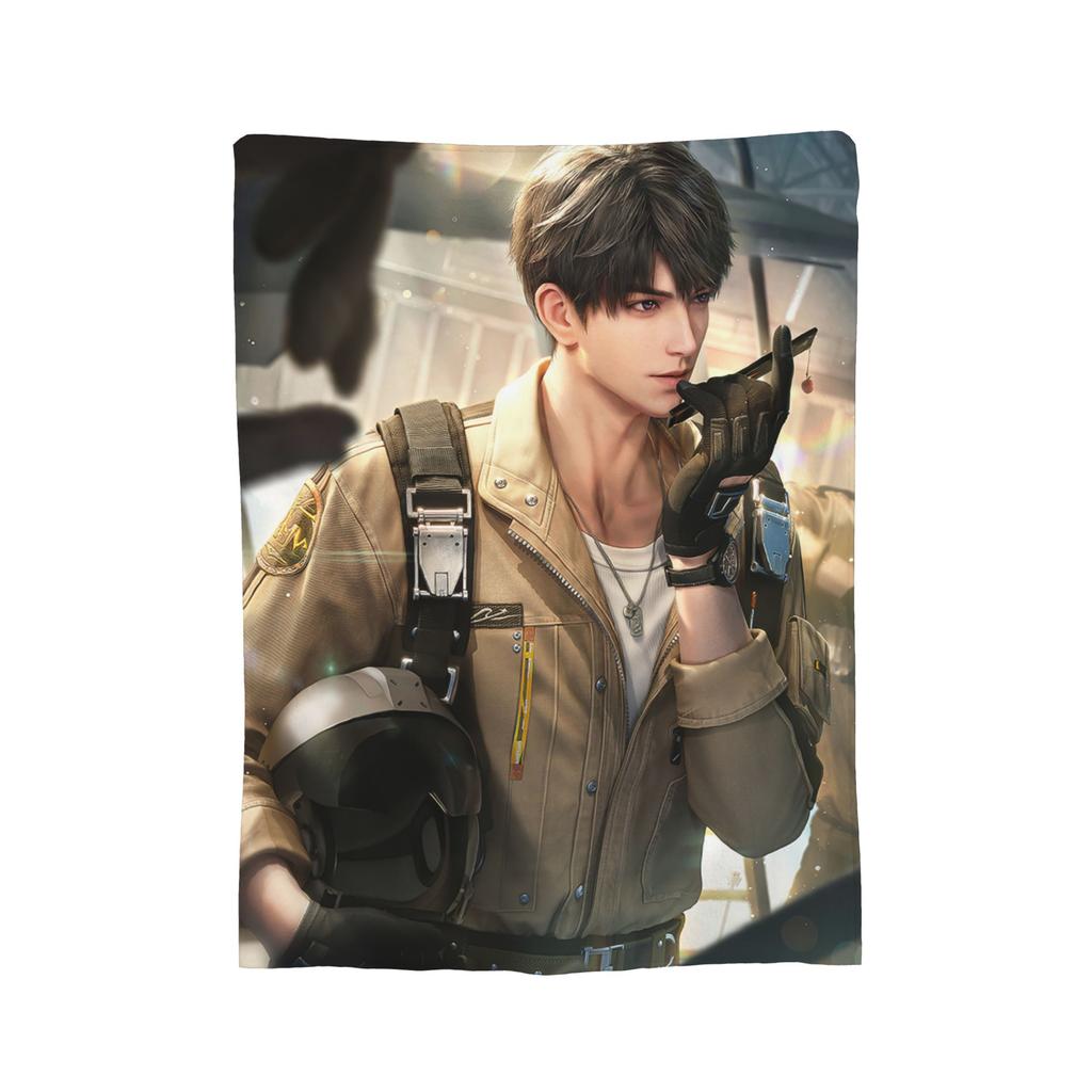 Caleb Love And Deepspace Blankets Flannel Textile Decor Breathable Thin Throw Blankets for Sofa Office Bedding Throws
