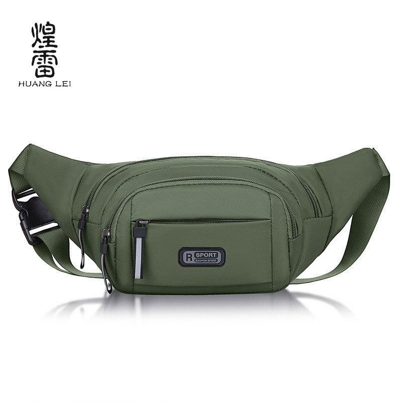 

Мужские и женские поясные сумки Уличные многофункциональные износостойкие водонепроницаемые нейлоновые нагрудные сумки большой вместимости Сумки для мобильных телефонов зелёный