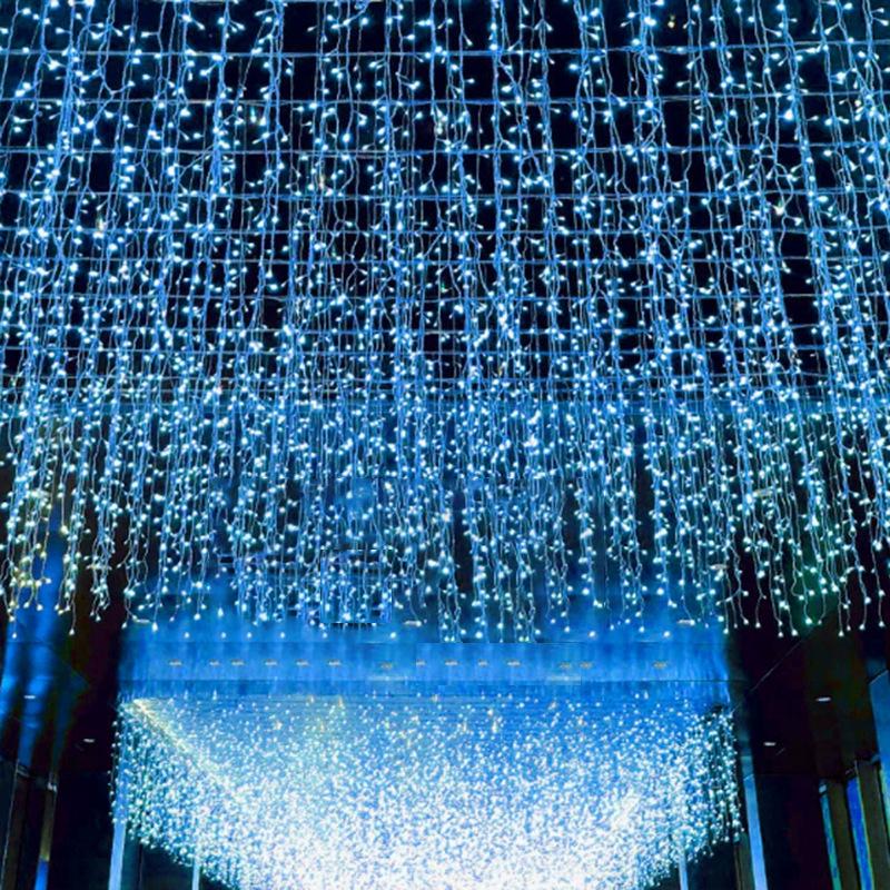 Outdoor LED Waterfall Icicle Lights - Starry Sky, Colorful & Waterproof for Christmas Decoration