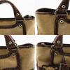 CELINE Boogie bag Handbag triomphe charm Brown straw/Embossed Leather Women Used