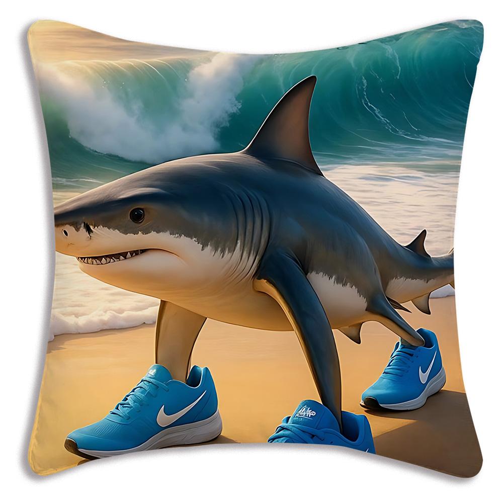 Cute I-Italians brainrots Pillow Covers Cartoon Sofa Decorative Home Double-sided Printing Short Plush Cute Cushion Cover