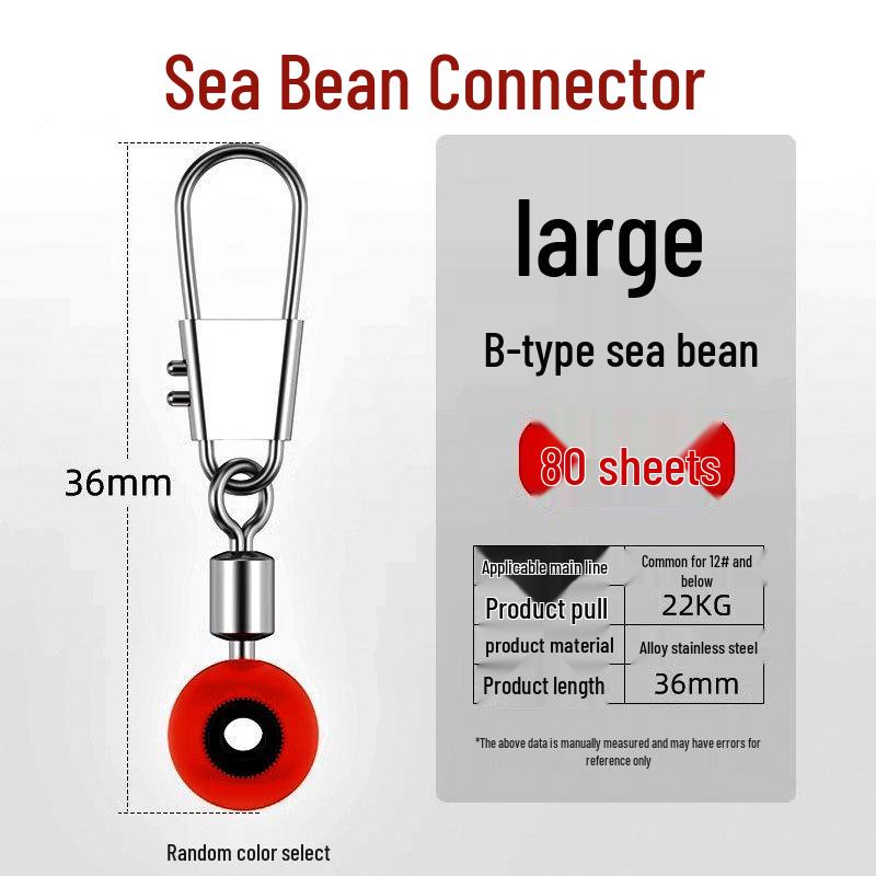 Conector Boabă de Mare în Formă de Opt pentru Pescuit la Stâncă: Ax pivotant și accesoriu plutitor glisant