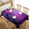 Neon City Night View Landscape Colourful Light Tablecloth Rectangular Table Cover for Coffee Table Dining Room Kitchen Decor