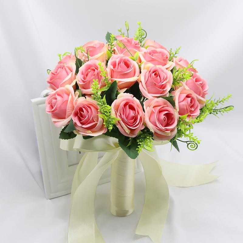 Korean Style Bridal Bouquet for Weddings - Artificial Flower Ball for Bridesmaids & Photo Props