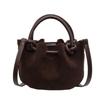 Autumn and Winter Retro Matte Small Bag Women's New Versatile Messenger Bag Fashionable Suede Portable Bucket Bag