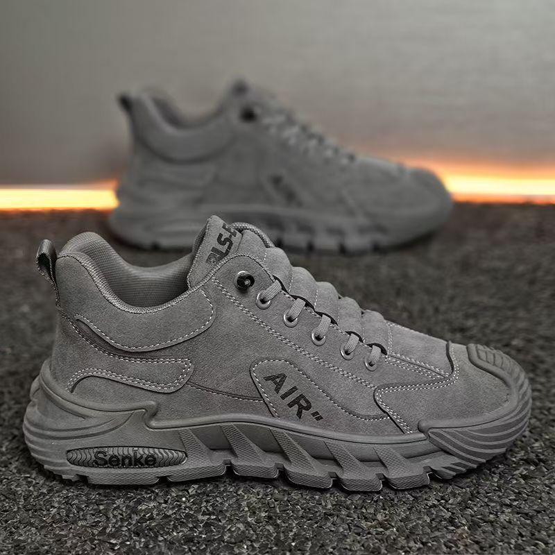 Men's Shoes Spring New Men's Breathable Casual Shoes Trend Versatile Simple Sports Shoes One Pedal Solid Color Work Shoes