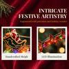 Christmas Office Ornament Lighted Floating Santa Sleigh Magnetic Levitation Flying Sleigh with Party Decor LED Light Centerpiece for Home