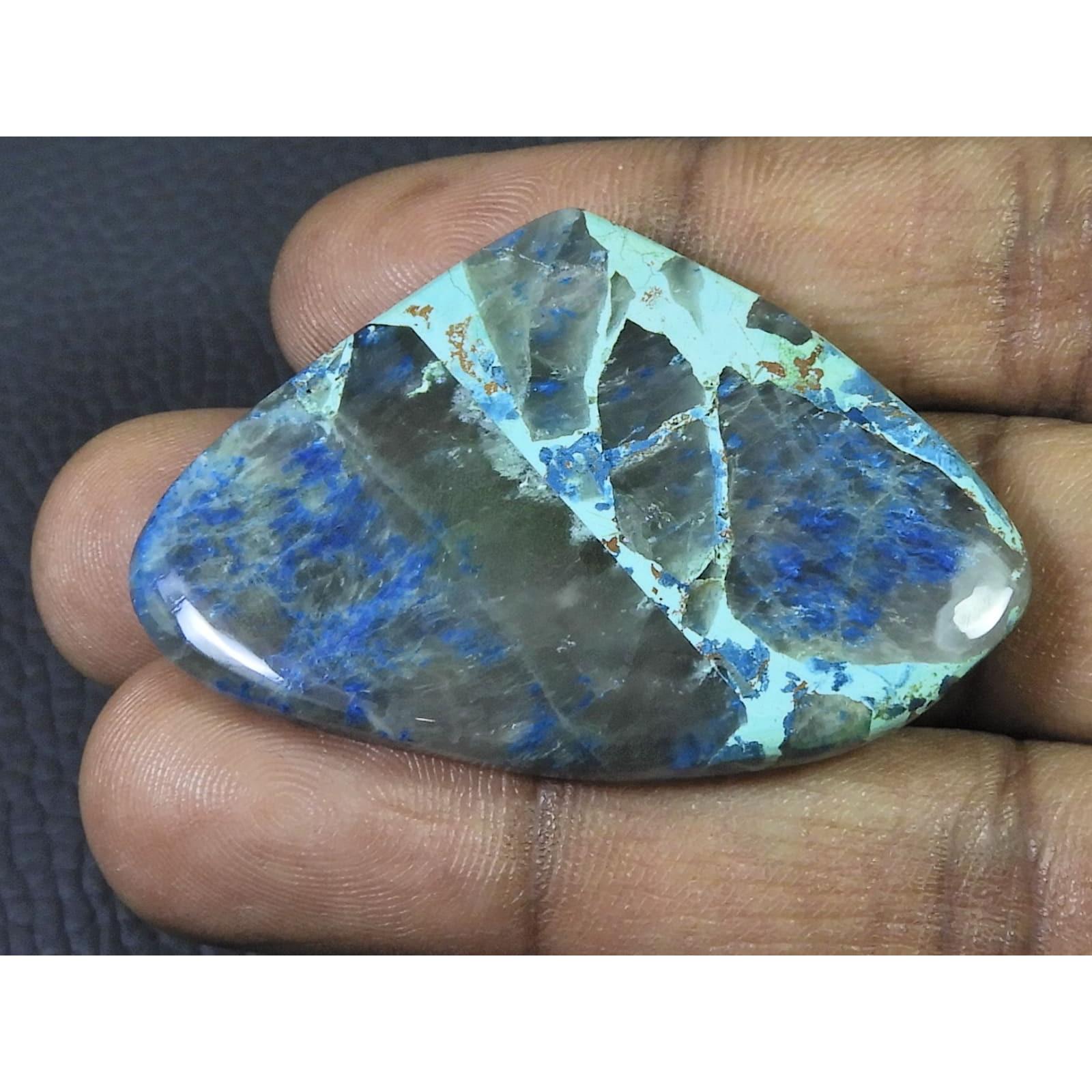 

32X49X05MM Natural Shattuckite Pear Cabochon Loose Designer Gemstone 70Cts. D-276