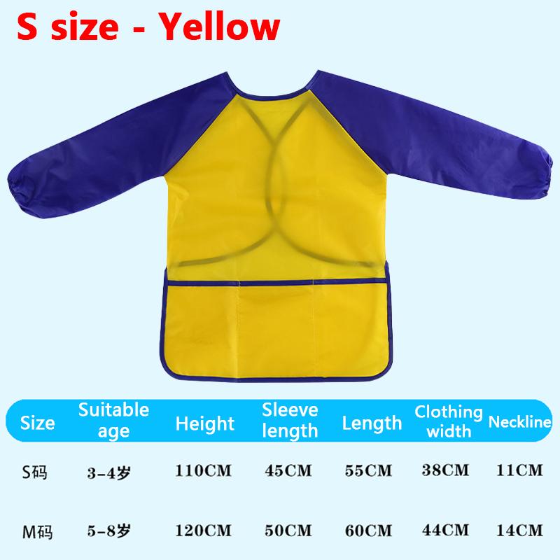 Children s Waterproof And Anti-fouling Smock Painting Art Long-sleeved Smock Art Baking Kitchen Multi-functional Smock Bib