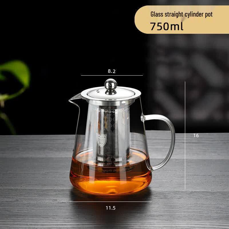 Qiwei Heat-Resistant Borosilicate Glass Tea Pitcher