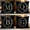 Popular Monogram Cushion Cover Soft Washable Pillow Case Multi-Scene for Couch Bed Travel Office Use