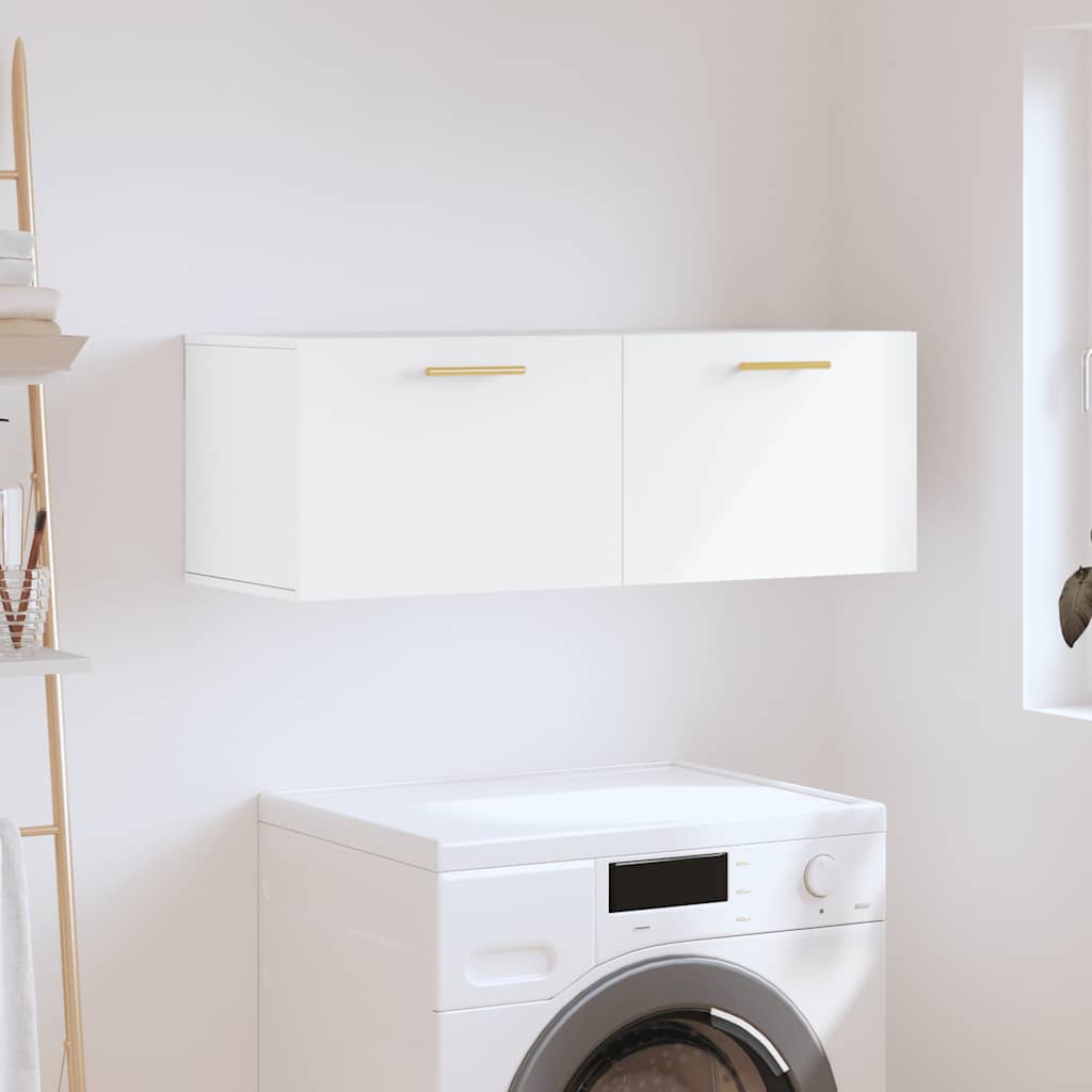 Wall Cabinet White 100 x 36.5 x 35 cm Engineered Wood