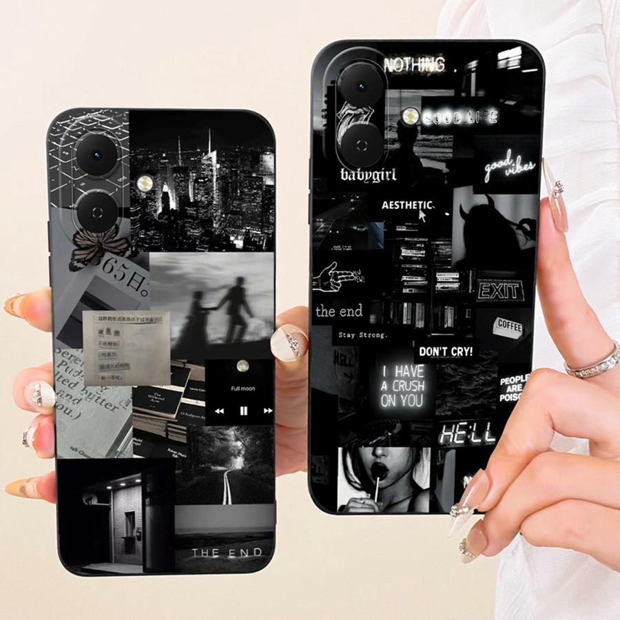 Pone Case for Tecno Spark Go 2 Case KM4 Cute Panda Lovely Rabbit Pattern Shell for Tecno Sparkgo2 GO 2 Len Proective Back Capa
