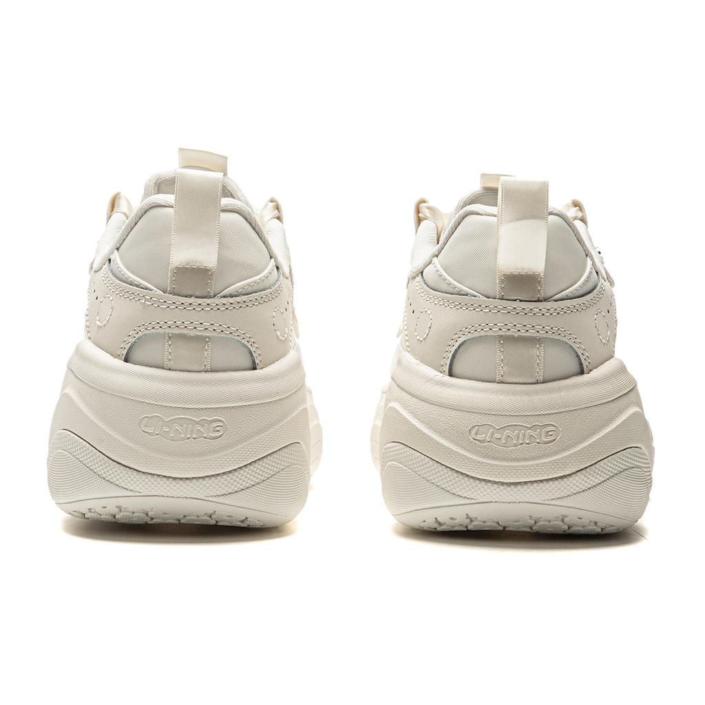 Li Ning Honey Series Soft Rebound Thick Sole Bread Shoes Women Sneakers Off-White AGCU246-1