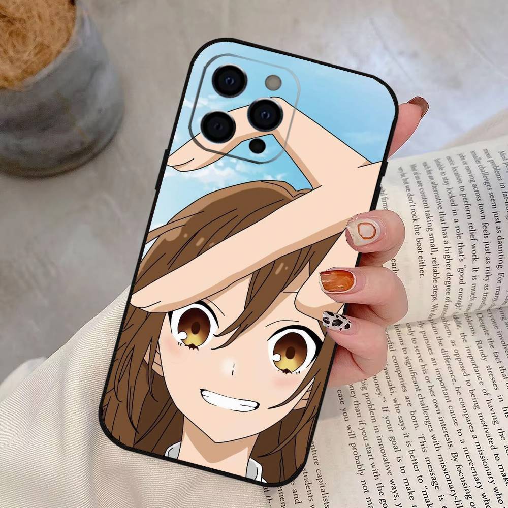 Horimiya Phone Case For iPhone 17,16,15,14,13,12,11 Plus,Pro Max,XS,Soft Silicone Black Cover