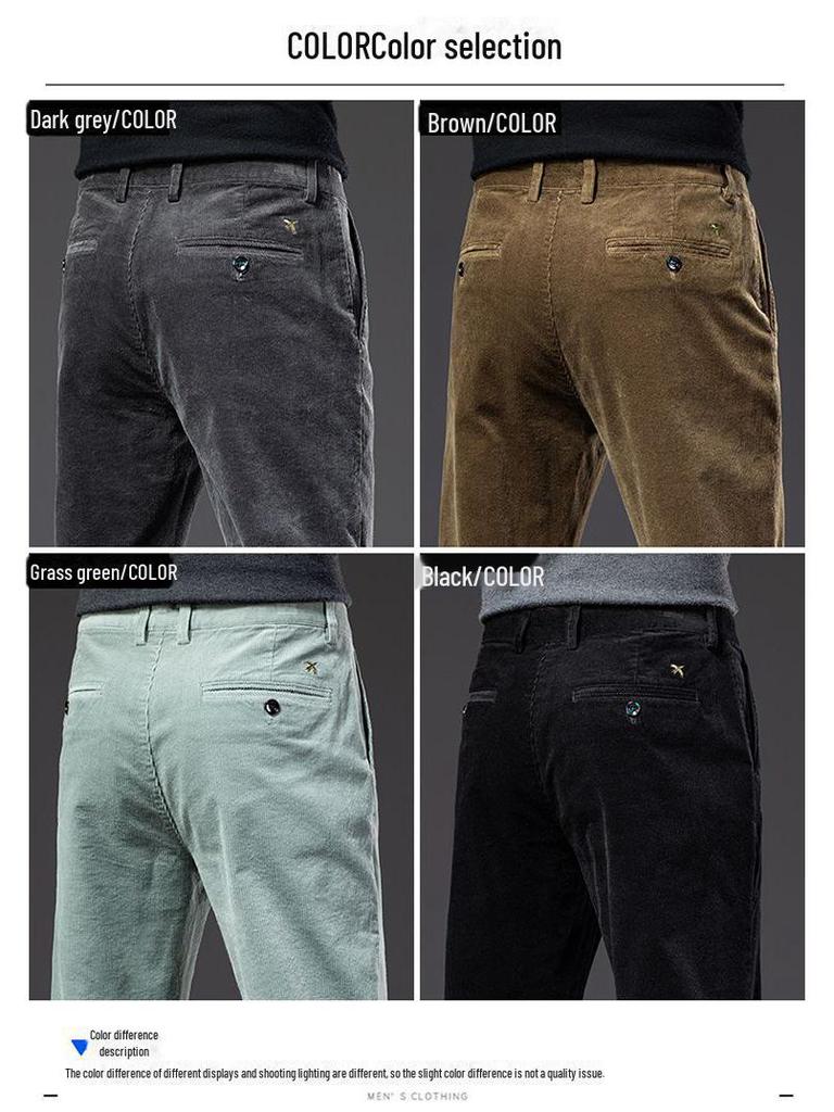 Men's Corduroy Pants - Winter and Spring Casual Straight Trousers