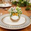 Plastic Napkin Rings With Easters Rabbit Eggs Theme Durable Suitable For Indoor Outdoors Celebration And Event