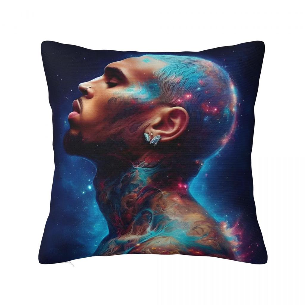 Raooer Chris Brown  () Pillow Case Cushion Cover Soft Pattern Pillow Cover Kawaii Pillowcases For Chair Sofa Home Decoration