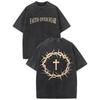 European Sizes Men's T-Shirt Fashionable Double-Sided Printed Letter Pattern T-Shirts, Popular Summer Casual Street Style T-Shirts, Round Neck