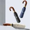Luxury Big Golf Umbrella Woman Men Rain Waterproof, Folding Automatic Umbrella Windproof Strong,10 Ribs, Wooden Handle