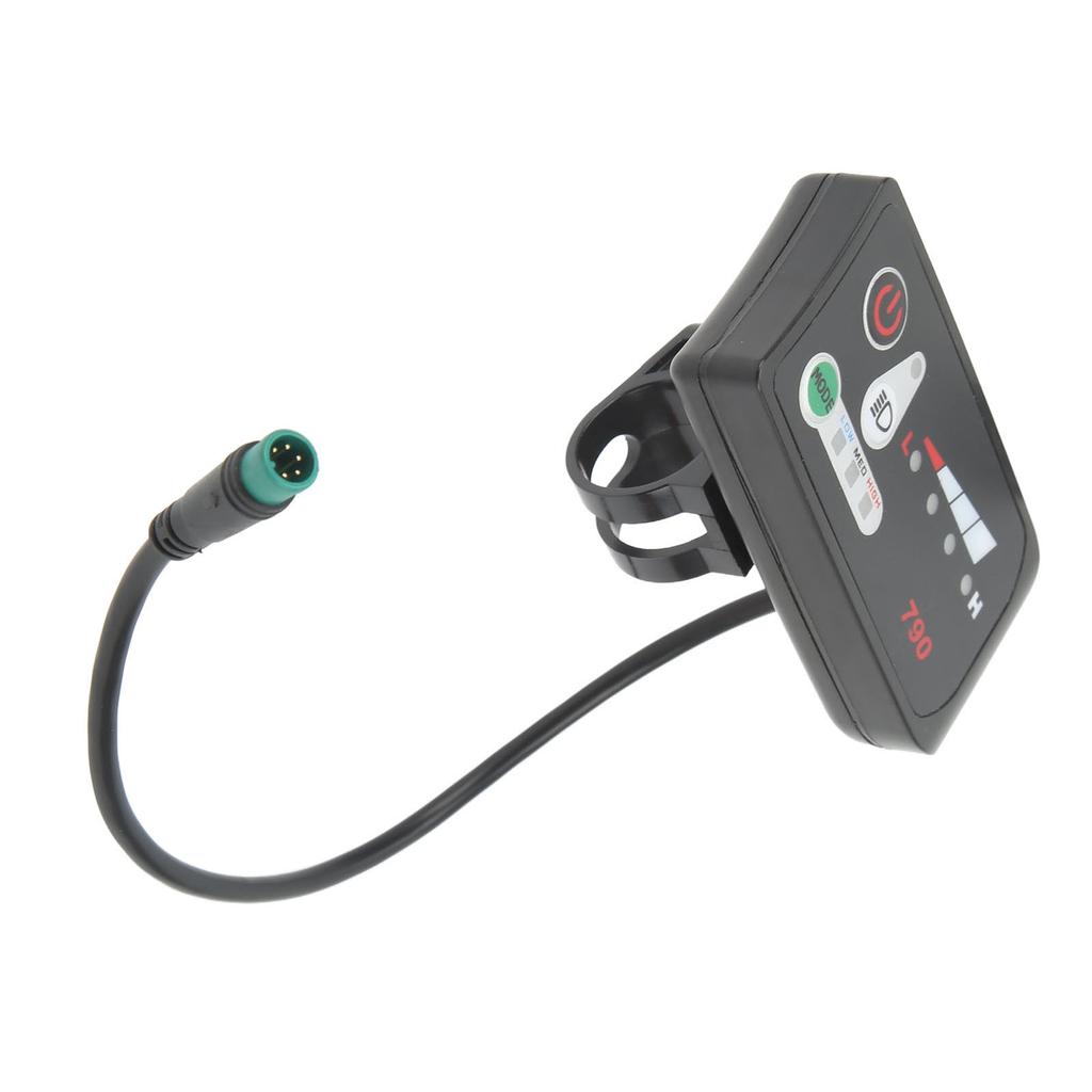 Electric Bike LED Power Display Panel Electric Bike Modification Display Meter with Waterproof 5P Male Plug for 22.2mm Handlebars 24V