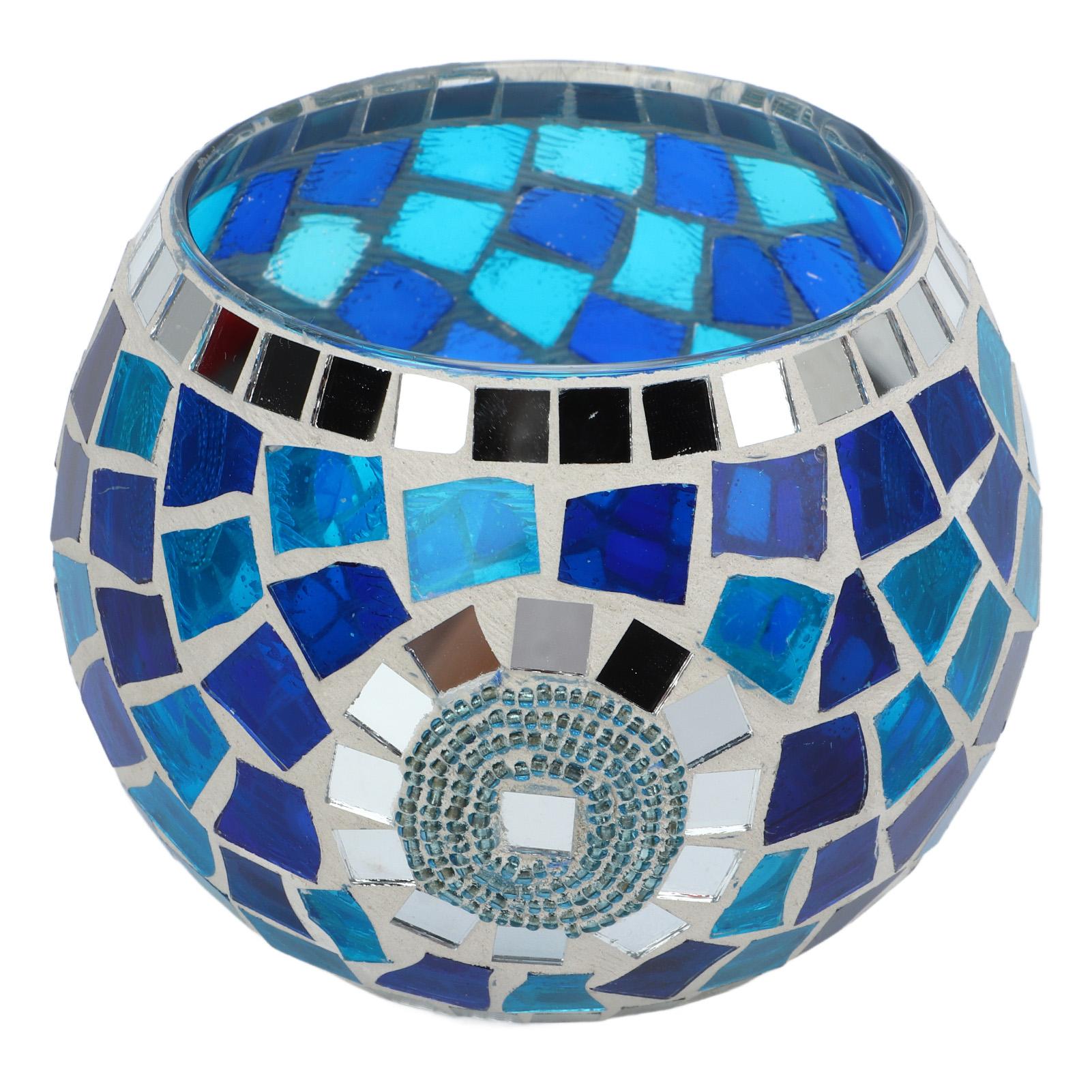 

Подсвечник Tealight в европейском стиле, тематика Blue Ocean, сине-зеленая стеклянная свеча с отраженным светом