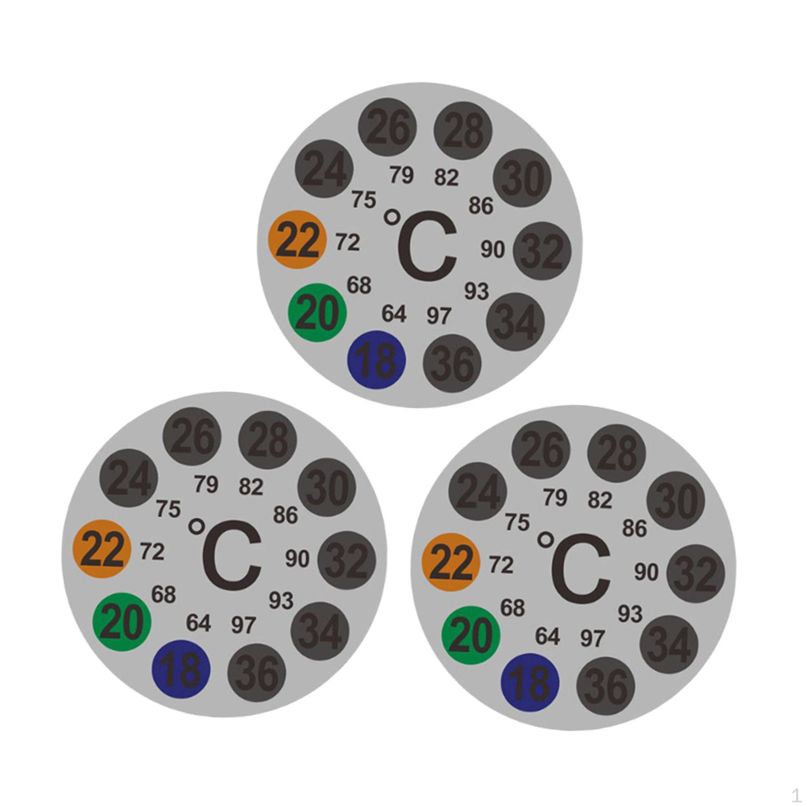 

3Pcs Aquarium Thermometer Stickers 18-36°C Terrarium Water Temperature Test