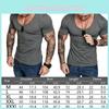High-quality Men's Slim V Neck Short Sleeve Muscle Tee T-shirt For Casual Wear