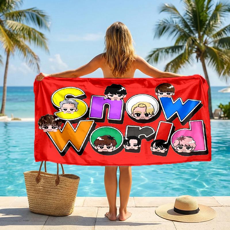 Snowman Band Fashion Beach Towel: Ideal for Summer Adventures Soft, absorbent and quick drying suitable for swimming and bathing