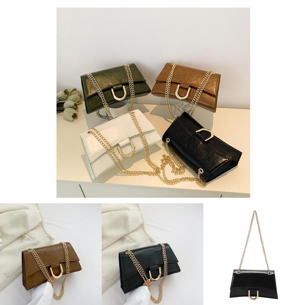 Chain Crossbody Bag Women 2023 Summer New Fashion Bag Women Simple Shoulder Bag Street Trendy Pu Material Small Square Bag