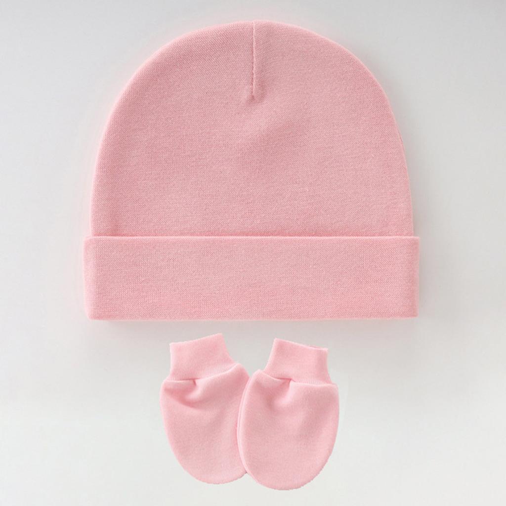 Set da 3 Cappellini e Manopole per Allattamento Neonato Lavabili in Lavatrice Cappellino Fetale e Guanti per Bebè da 0 a 1 Mese Tessuto Morbido Copricapo