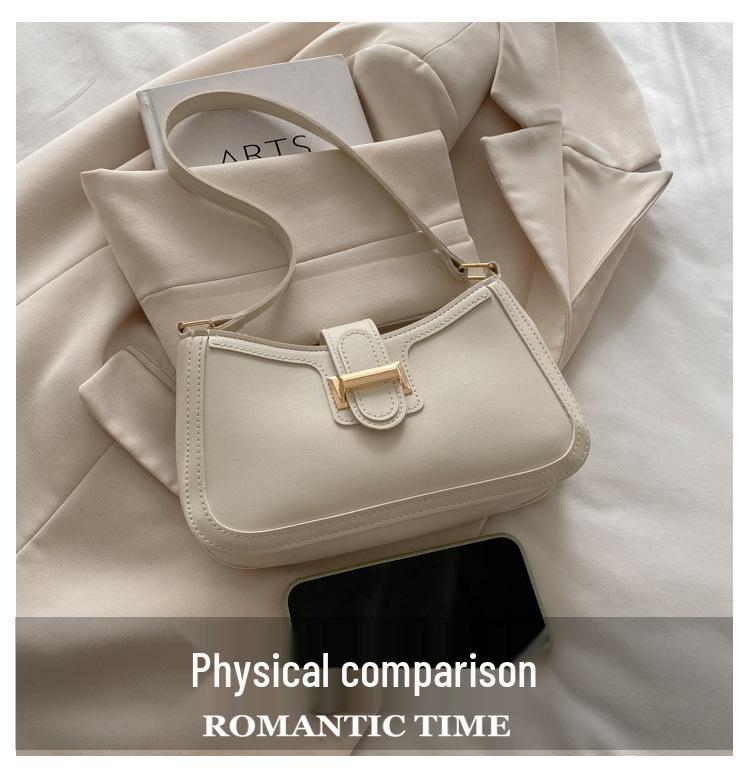 2025 Schicke Retro Damen Baguette Tasche: Elegante, strukturierte, vielseitige Umhänge- & Schultertasche