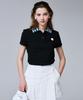 Cream Golf Double Collar Pique Tee