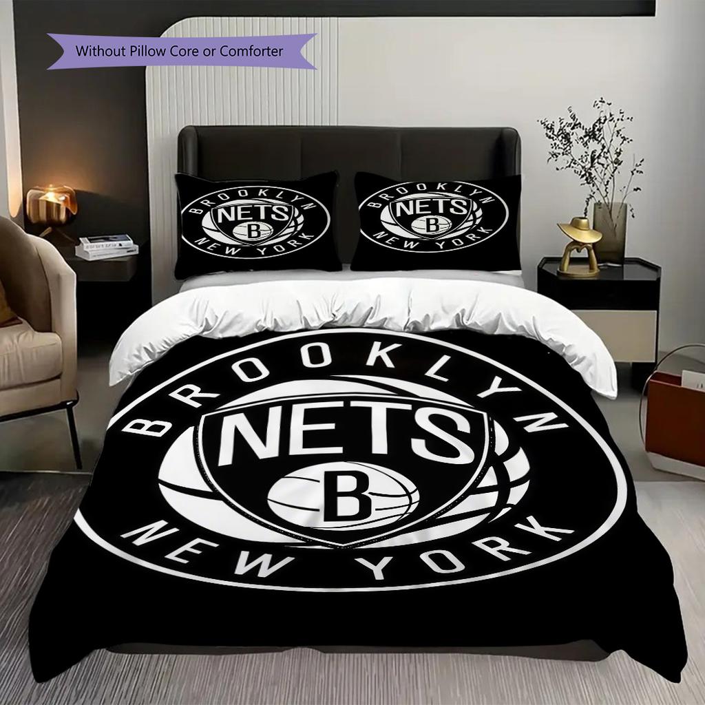 Brooklyn Basketball Brilliance Bedding(1 * duvet cover + 2 * pillowcase, without core)Christmas birthday gift Soft and comfortable Bedding set