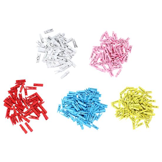 50 ks barevných dřevěných kolíčků na prádlo, lakované jednobarevné klipy, dekorativní kolíčky na prádlo, klipy na fotografie, DIY projekty