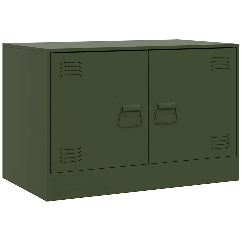 TV Cabinets (2 pcs) Olive Green 67 x 39 x 44 cm Steel