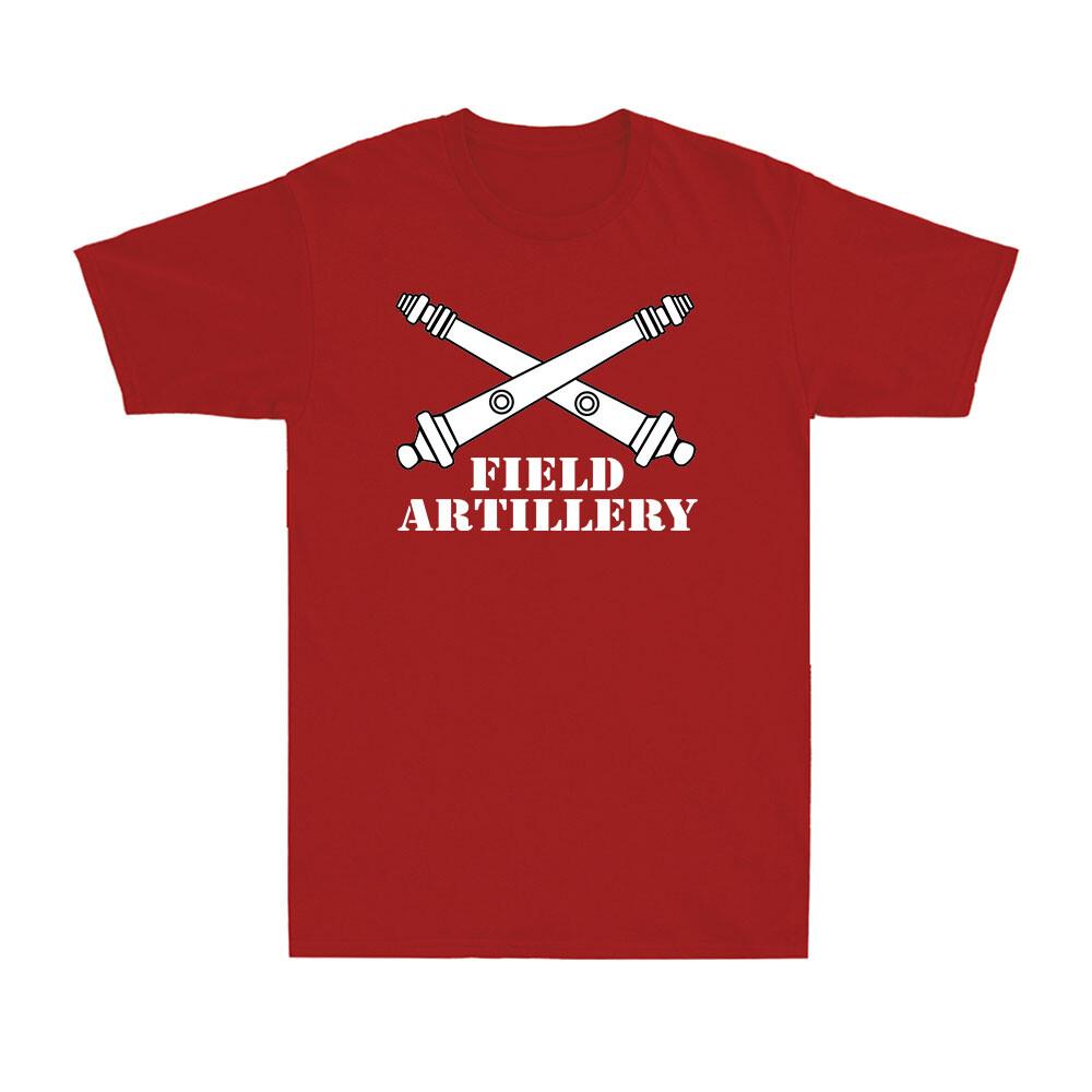US Army Field Artillery Branch Insignia Crossed Cannons Veteran Graphic T-Shirt