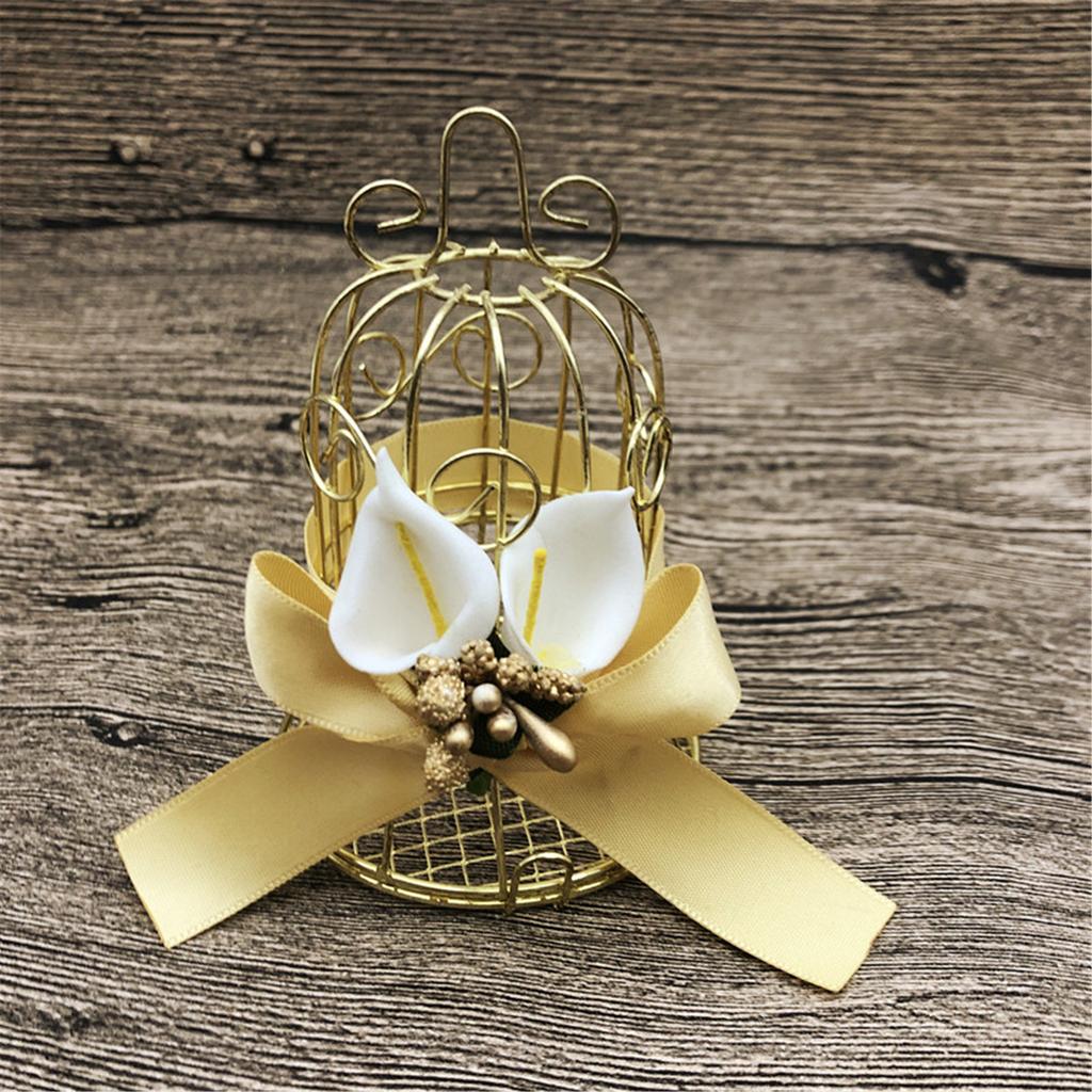 Pack of 6 Hollow Birdcage Iron Candy Box Jewelry Small Item Holder Exquisite Craftsmanship for Storing Small Accessories