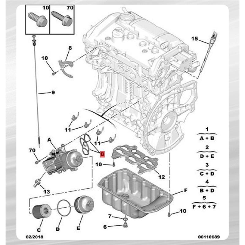New High Quality Oil Filter Assembly Filter Bracket 1103T5 V864374580 For 208 308 3008 Citroen C4L DS