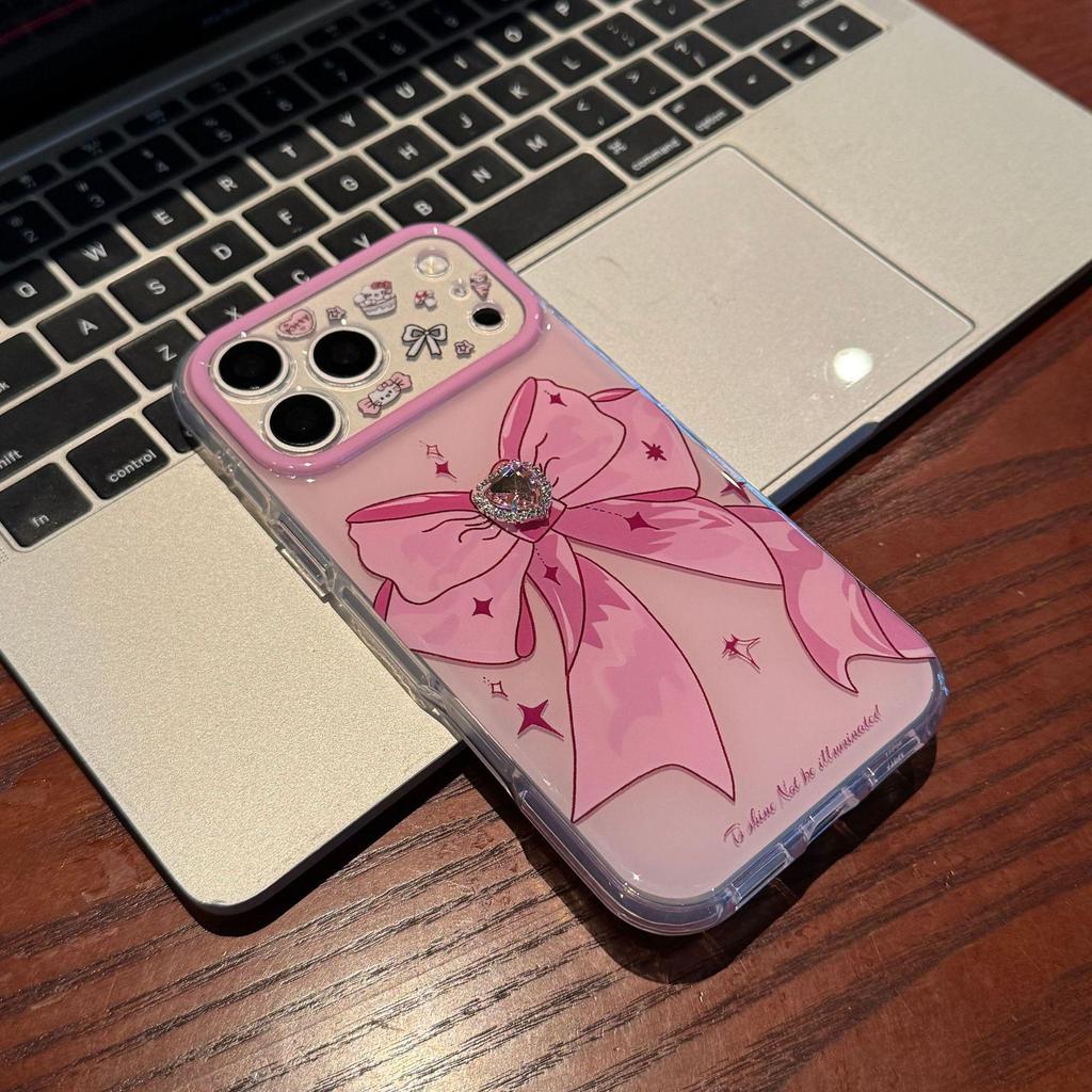 Diamond Bowknot Phone Case, Compatible with iPhone 14/15/17 Pro/Max