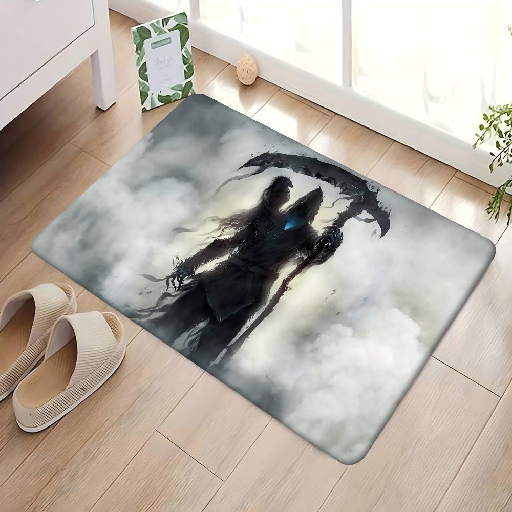 D-Dark Grim Reaper Anime Entrance Door Mat Nordic Style Home Doormat Bathroom-Toilet Mats Bedroom Hotel Decor Mat