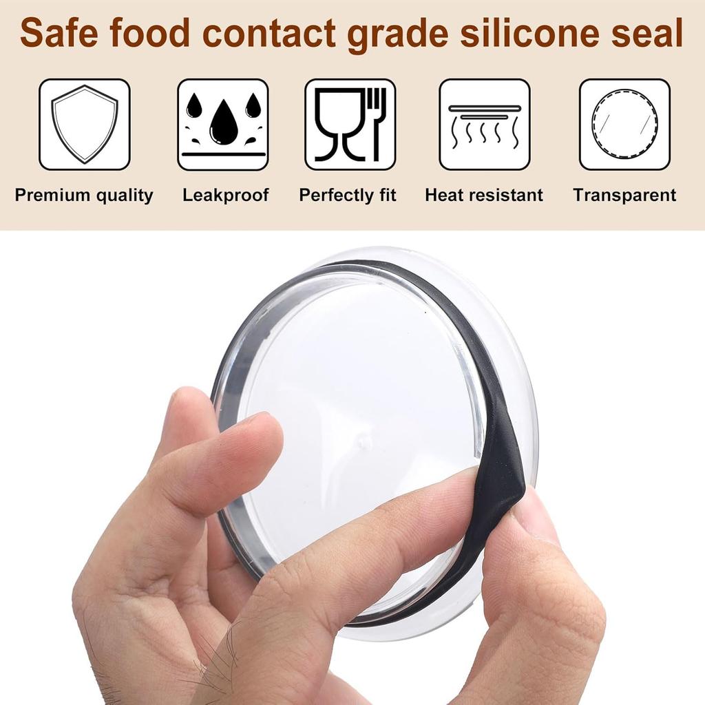 Milk Frother Lid for Nespresso Aeroccino 4, Plastic Milk Frother Cover Lid Seal Replacement Parts Fits for Nespresso Milk Frother Accessories (Black)