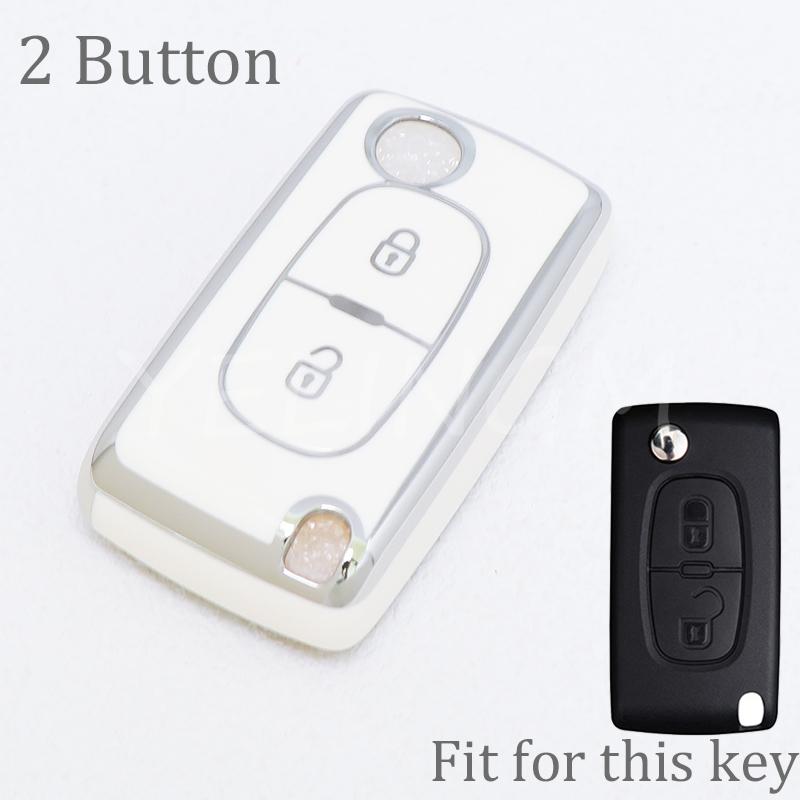 2 3 Button Tpu Key Case Cover For Peugeot Partner Tepee 207 307 308 407 For Citroen C-Crosser C3 C4 Picasso Berlingo Case Holder