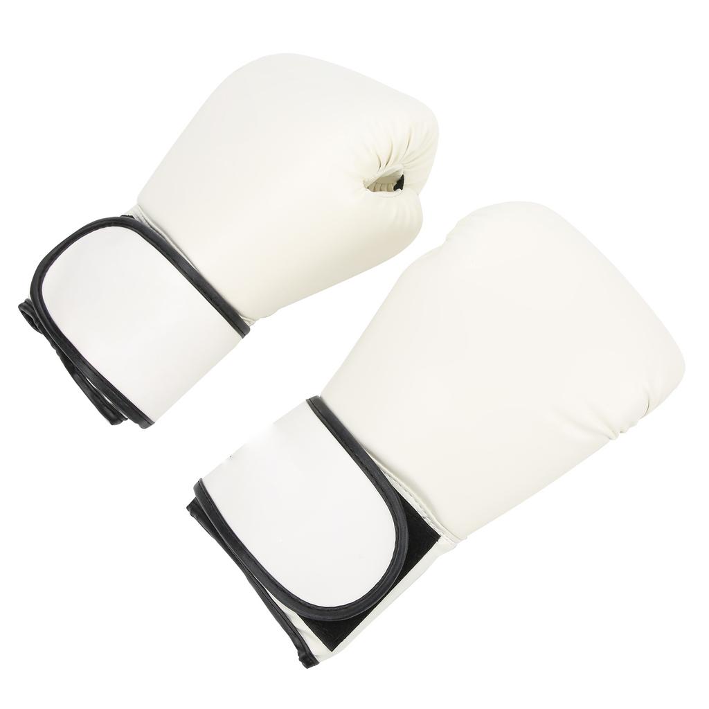 Adult Breathable Boxing Gloves Punching Bag Kickboxing MMA Training Gloves White